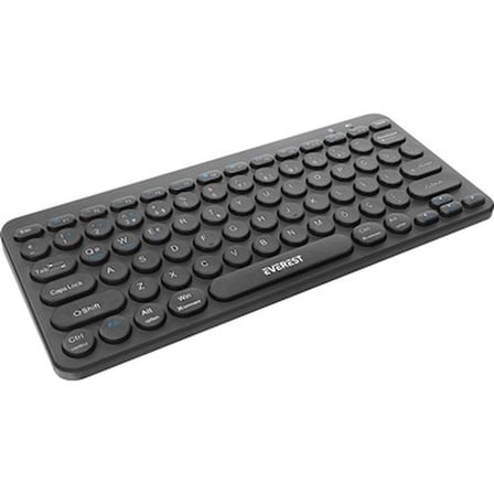 Siyah USB Kablosuz Klavye, 2.4g + Bluetooth Desteği