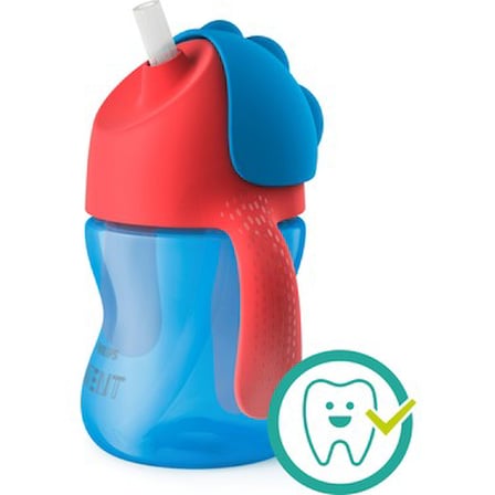 200 ml Renkli Ergonomik Pipetli Bardak - 9+ ay için BPA içermez