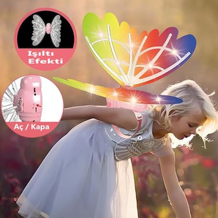Işıklı Müzikli Kelebek Kanatları - Hareketli Eğlenceli Set