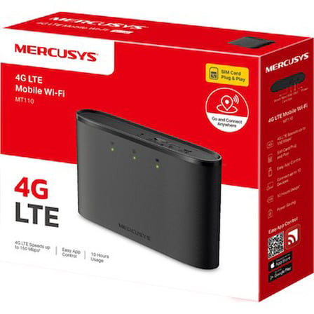150 Mbps Hızında 4G LTE Mobil Wi-Fi Modem, 10 Cihaza Kadar Bağlantı