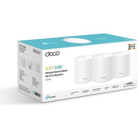 TP-Link Deco X10 (3-Pack) | Wi-Fi 6 Mesh Sistemi | AX1500 Mbps Hız | Fiber Uyumlu | Çift Bant |