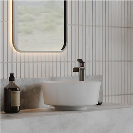 Oval Deliksiz Lavabo 40 cm Beyaz Seramik Tasarım