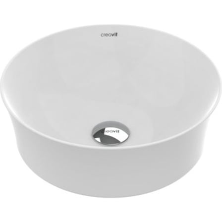 Oval Deliksiz Lavabo 40 cm Beyaz Seramik Tasarım