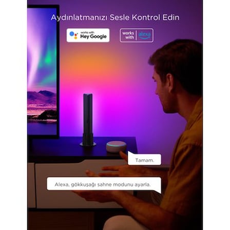Dikey Aydınlatma ile Uygulama Üzerinden Kontrol Edilebilir LED Işık