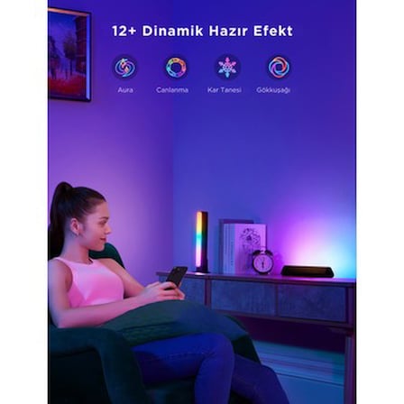 Dikey Aydınlatma ile Uygulama Üzerinden Kontrol Edilebilir LED Işık