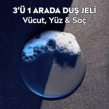 3ü1 arada pratik duş jeli, 500 ml, vücut, saç ve yüz için