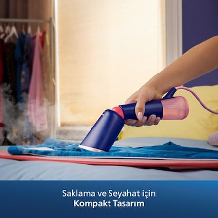 Philips 5000 Serisi El Tipi Buharlı Düzleştirici, Seyahat için taşınabilir, Tak ve Çalıştır,
