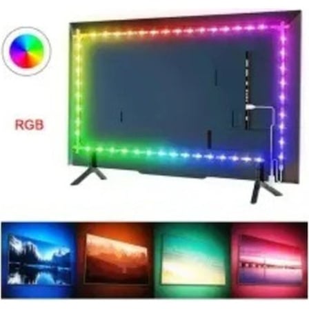 Uzaktan Kumandalı RGB LED Şerit Seti, TV Arkası Aydınlatma için Uygun