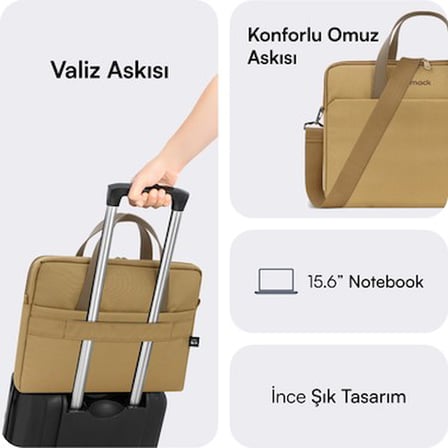 15.6" Notebook Çantası, Ergonomik ve Koruyucu Tasarım