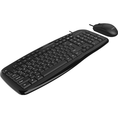 Siyah USB Q Multimedia Klavye ve Mouse Seti, Kullanışlı Tasarım