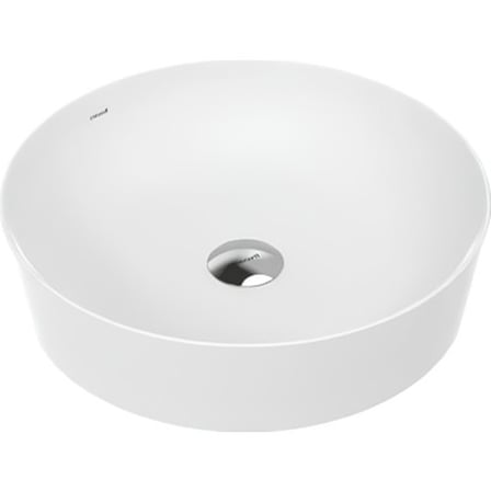 Yuvarlak Beyaz Deliksiz Lavabo, 45 cm Boyutunda