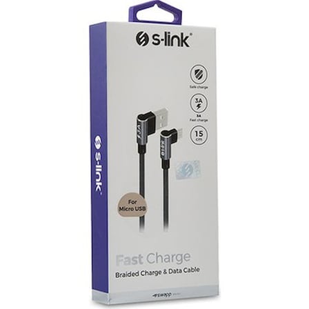15 cm Gri Kılıflı Metal 3A Hızlı Şarj Kablosu ile Hızlı Şarj!