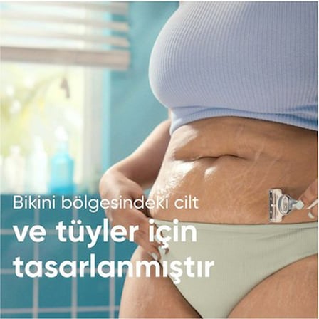 Gillette Venus Bikini Bölgesine Özel Cilt Koruma Bariyerli Kadın Tıraş Başlığı 3'lü Paket – Hassas