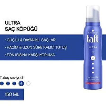 Ultra güçlü yapılandırıcı etkiyle saç köpüğü, 150 ml