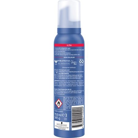 Ultra güçlü yapılandırıcı etkiyle saç köpüğü, 150 ml