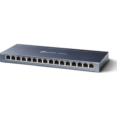 16 Port Çelik Switch, 10-100-1000 Mbps Hız ile Verimli Bağlantı