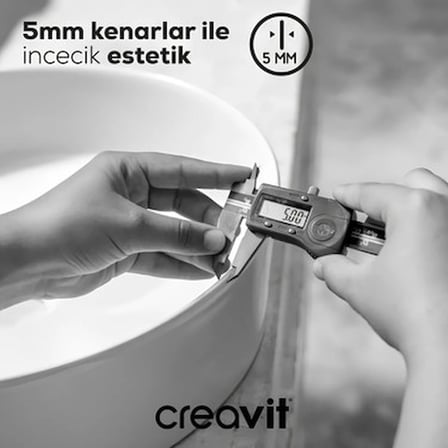 Beyaz Deliksiz Dikdörtgen Lavabo 60 Cm Modern Tasarım