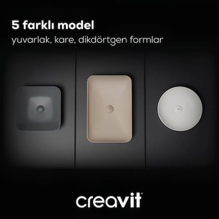 Beyaz Deliksiz Dikdörtgen Lavabo 60 Cm Modern Tasarım
