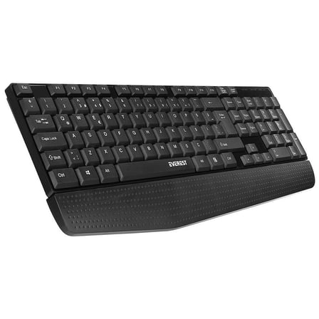 Bilek Destekli Siyah Ofis Klavyesi, Ergonomik Tasarım
