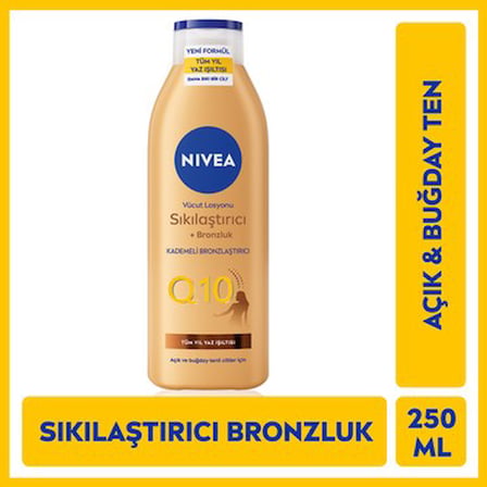 Güneşsiz Bronzlaştırıcı Vücut Losyonu 250ml, 7 Günde Etki