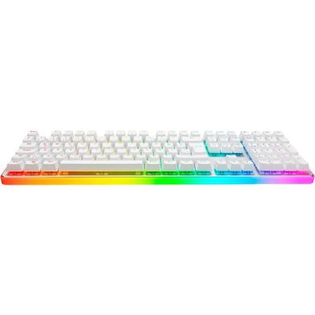 Beyaz Mekanik Gaming Klavye, RGB Aydınlatmalı