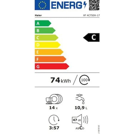 Haier Xf 4C7S0W-17 10 Programlı Wi-Fi Bağlantılı Bulaşık