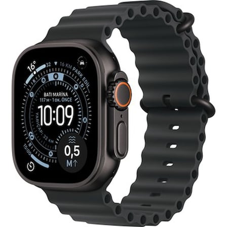 Apple Watch Ultra 3 Gps + Cellular, 49 mm Siyah Titanyum Kasa ve Siyah