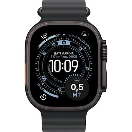 Apple Watch Ultra 3 Gps + Cellular, 49 mm Siyah Titanyum Kasa ve Siyah