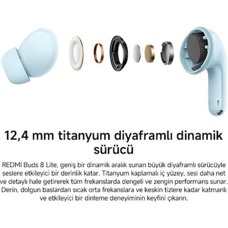 Xiaomi Redmi Buds 8 Lite Siyah Kulakiçi Kulaklık Tws - Anc Bt 5.4 (Xiaomi Tr