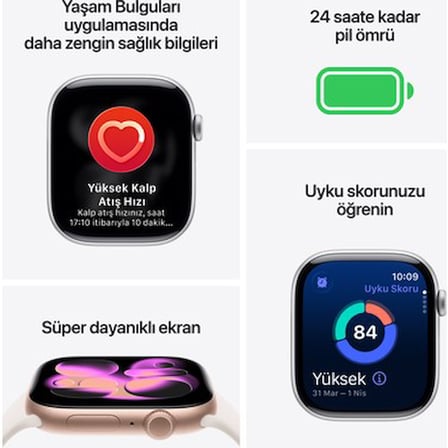 GPS Özellikli 42 mm Akıllı Saat - Alüminyum Kasa