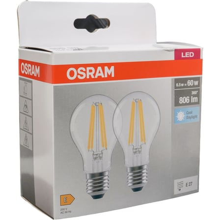Beyaz Işık 6.5W 6500K E27 Duy, 2'li Paket