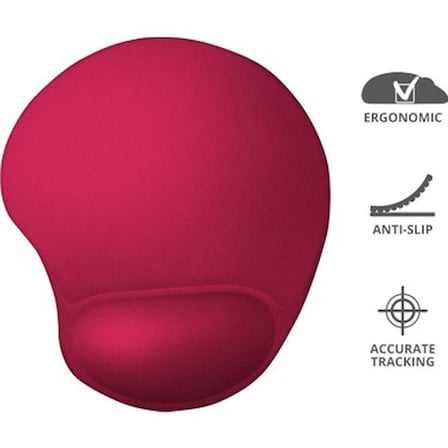 Trust Bigfoot Jel MousePad Kırmızı Bilek Desteği ile Rahat Kullanım