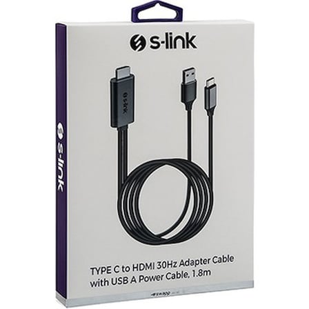 HDMI to Type-C + USB Görüntü Aktarıcı, 1.8m Uzunlukta