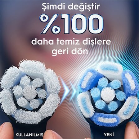 Yedek Diş Fırçası Başlığı 6 Adet, Orta Sertlikte Fırça