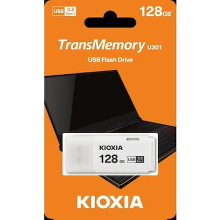 Kioxia 128GB U301 Beyaz USB 3.2 Gen 1 Flash