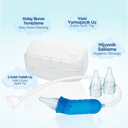 Bebekler için Güvenli Burun Temizleyici Aspiratör Seti