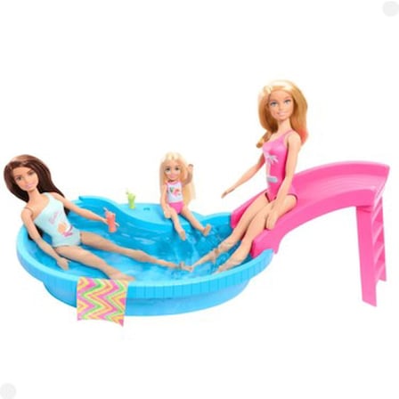 Havuz Oyun Seti ile Barbie Bebek Eğlencesi