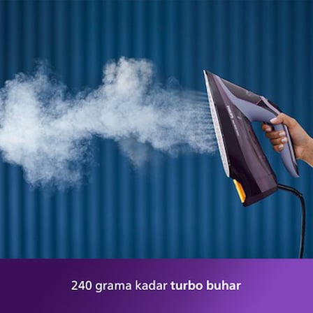 Philips 8000 Serisi Azur Buharlı Ütü, 3000W, SteamGlide Elite Taban, Otomatik Kapanma, 240 g Şok
