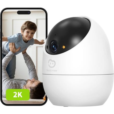 Beans View D210 2K | Akıllı İç Mekan Wifi IP Güvenlik Kamerası | 360° Hareket Takibi | Renkli Gece