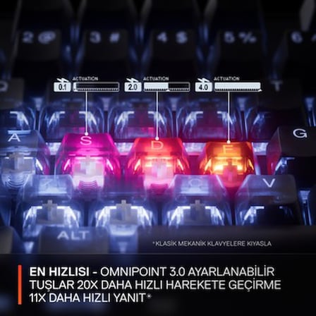 RGB Aydınlatmalı Mekanik Oyuncu Klavyesi, Omnipoint Anahtar Teknolojisi