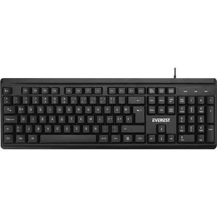 Everest KB-741F Siyah-Gri USB 2 Metre Bakır Kablolu Tamamen Türkçe F