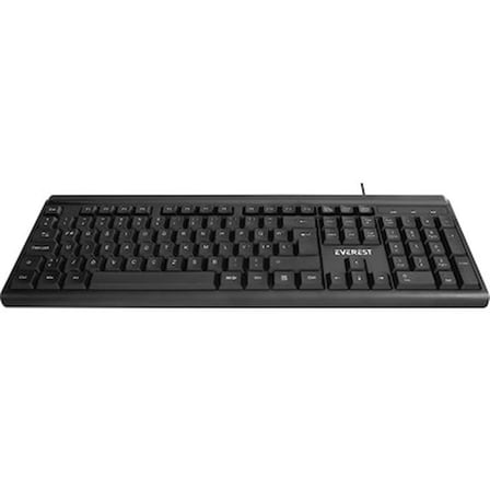 Everest KB-741F Siyah-Gri USB 2 Metre Bakır Kablolu Tamamen Türkçe F