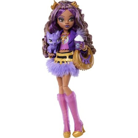 Mor Renkli Marvel Temalı Aksesuar ile Clawdeen Bebek