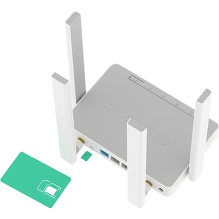 Keenetic Runner 4G N300 Wi-Fi Mesh Ebeveyn Kontrol Fiber VPN Router 4G Modem Cat.4 4x100Mbit/s