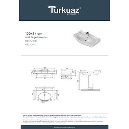 100 cm Etajerli Seramik, Şık Tasarım