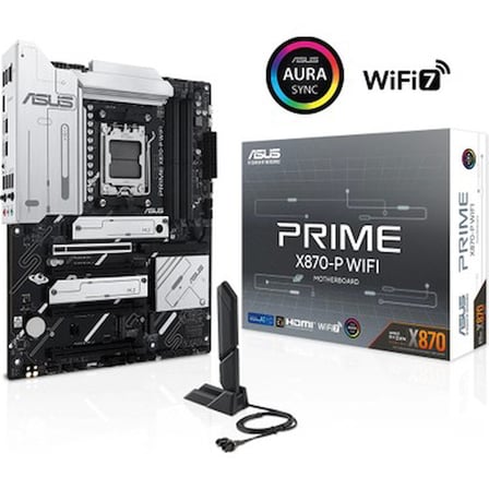 ASUS PRIME X870-P WIFI AMD X870 AM5 DDR5 8000 HDMI 2xUSB4 4x M2 USB3.2 WiFi 7 + BT AURA RGB 2.5Gbit