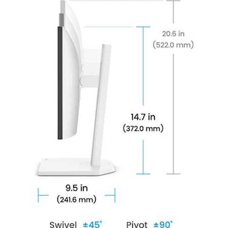 23,8'' IPS Full HD Monitör, HDMI ve Pivot Özelliği ile Kullanım
