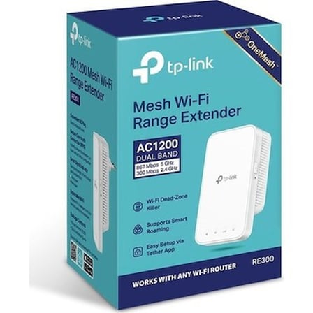 TP-Link RE300 | Wi-Fi 5 Menzil Genişletici | AC1200 Mbps | EasyMesh | Dual Band | Kolay Kurulum |