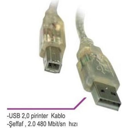 1.5mt 2.0 USB Yazıcı Kablo, Güvenilir Bağlantı İçin Uygun