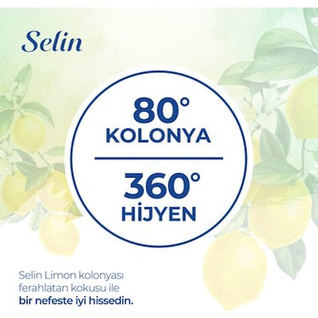 Sprey Kolonya - 1 Lt, Ferahlatıcı Limon Aroması